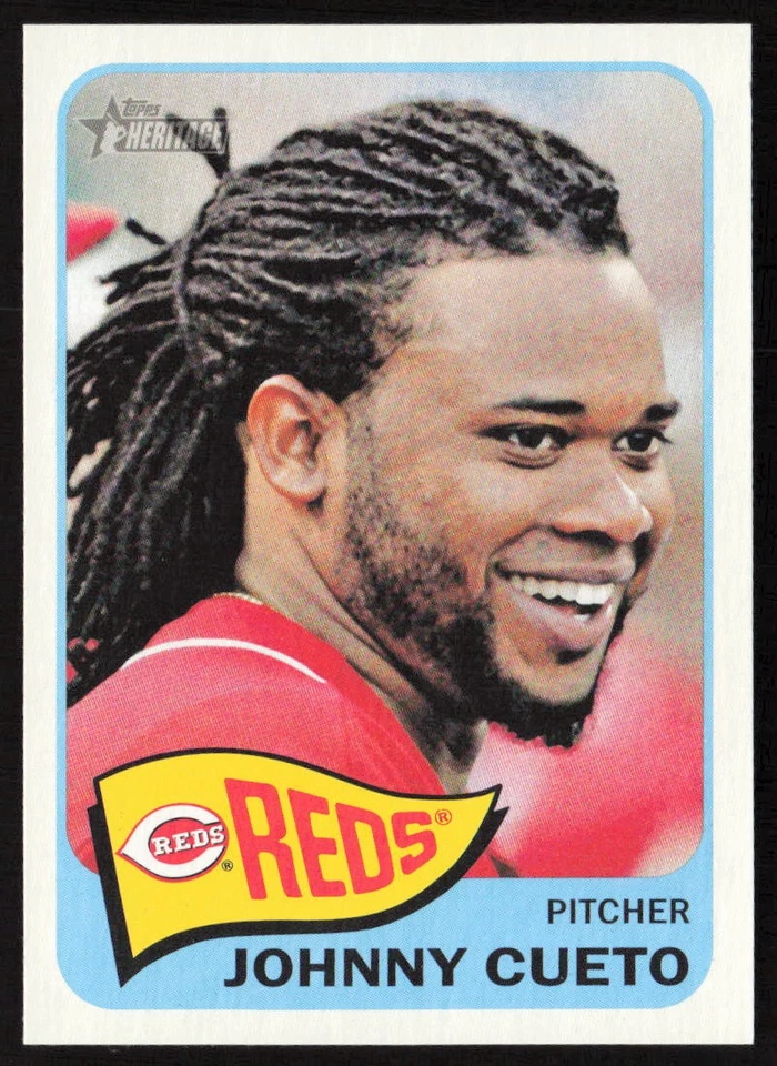 2014 Topps Heritage Johnny Cueto #123 Cincinnati Reds - Image 1 of 2