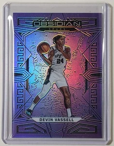 2022-23 Panini Obsidian #84 Devin Vassell Electric Etch - Purple 04/49 - Picture 1 of 3