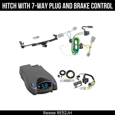 Paquete de remolque de enganche + control de freno para 08-09 Ford Taurus X 44525 receptor de 2" clase 3 Foto 1 de 4