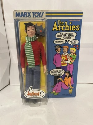 Boneco de ação vintage MARX Toys The Archies JUGHEAD boneca no cartão 1975 - Imagem 1 de 4