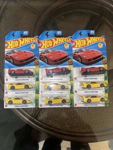 Hot Wheels Ferrari F40 Q / K CASE 2025 LOT OF 9 YELLOW + RED FERRARI - Picture 1 of 2