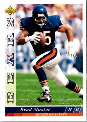 1993 Upper Deck Brad Muster #284 New Orleans Saints Football Card - Image 1 of 2