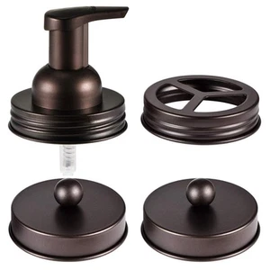 Einmachglas Badaccessoires Set (4 Stück) - Gläser nicht enthalten - Schaumseife Di... - Bild 1 von 7