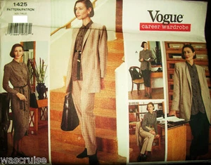 Miss Vogue 1425 UNCUT Pattern Career Wardrobe Jacket Dress Skirt Size 12-14-16  - Picture 1 of 2