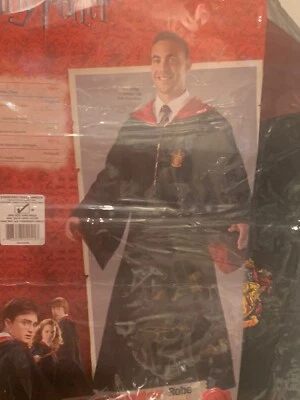 NWOT Harry Potter Gryffindor Robe Hood Costume Adult Size Standard Up To 44 Clsp - Image 1 of 4