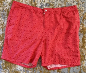 BONOBOS Traje de Baño Bañador Naranja Triángulos Hombres 40 W Cremallera Cierre a Presión Forrado 7” Ins - Imagen 1 de 9