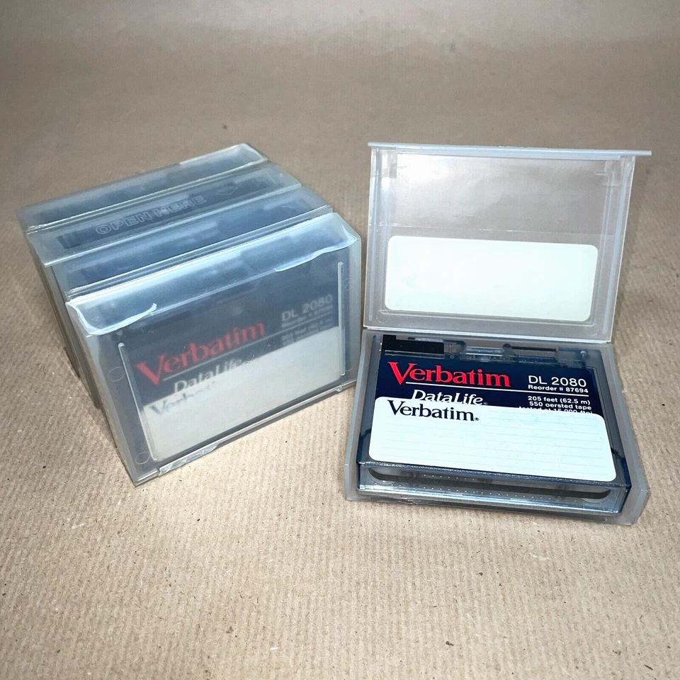 5x Verbatim DataLife Data Cartridge DL 2080 - 205 feet (62,5m) - gebraucht -RARE - Bild 1 von 2