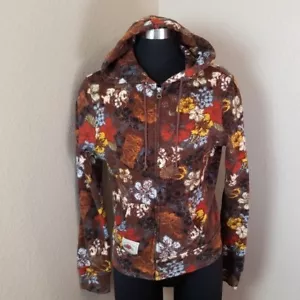 Chaqueta floral marrón Disneyland Resort Minnie Mouse Surf Co talla pequeña S - Imagen 1 de 8