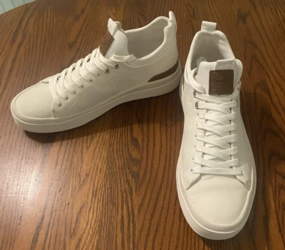 Steve Madden Men's White Textile Lace Up Low Top Jogger Sneaker-Size 8.5M - Image 1 of 4