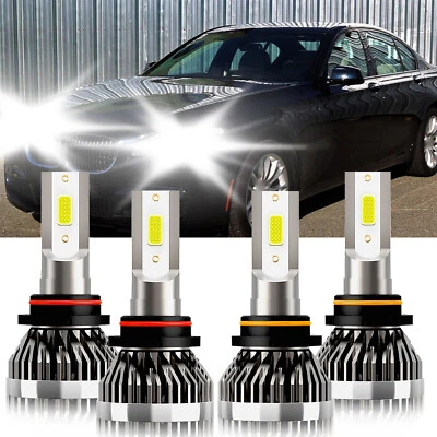 For BMW 740i 1993-1994 LED Headlight Kit High & Low Beam Bulb Combo 6000K White - Image 1 of 4