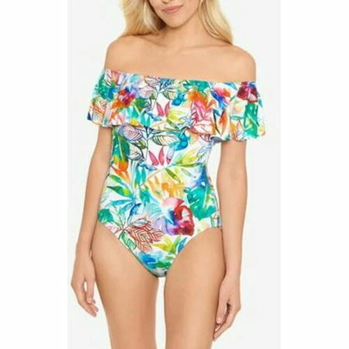 Lauren Ralph Lauren Women's One-Piece Swimsuit Tropical Caribbean Size 4