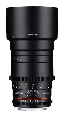 Lente teleobjetivo Samyang VDSLR II 135 mm T2,2 ED UMC para Nikon F - SYDS135M-N Foto 1 de 4