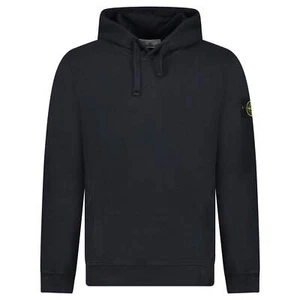 Stone Island Brushed Organic Cotton Hoodie Black - Picture 1 of 7