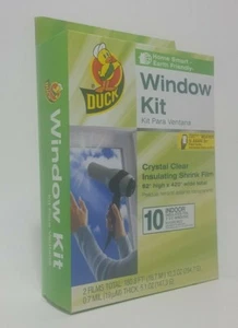 Duck 62 in. x 420 in. Kit de ventana película retráctil aislante transparente cristalina (paquete de 10) - Imagen 1 de 4