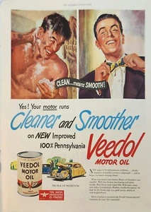 1947 Veedol Motor Oil Vintage Ad Clean Means Smooth - Bild 1 von 1
