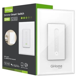 Ghome Smart Dimmer Switch Single Pole 2.4GHz Wi-Fi Smart Switch Dimmer Smart ... - Picture 1 of 8