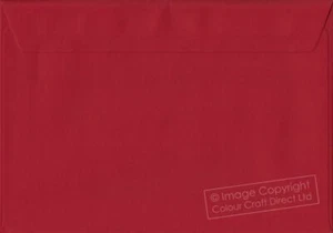 Rojo Escarlata C6 - 114 mm x 162 mm 100gsm Self Seal Color A6 Sobres de tarjeta - Imagen 1 de 1