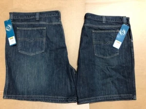 2 pairs New Men's Casual Man DRILL Denim blue jean SHORTS Loose Fit Size - 46 - Picture 1 of 6