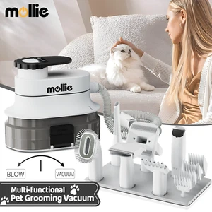 Pet Grooming Vacuum & Blower Kit Dog Hair Dryer w/Trimmer Clipper Shedding Brush - Picture 1 of 44