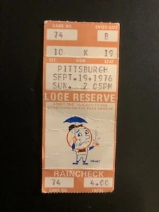 19.09.1976 METS USED BASEBALL RAIN CHECK TICKET METS vs. PITTSBURGH Game 74,Sea19 - Bild 1 von 4