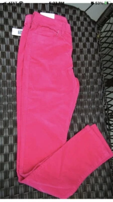 New Gap Girls pants skinny fit velvet pink sz 7 stretchy adjustable​ waist - Image 1 of 4