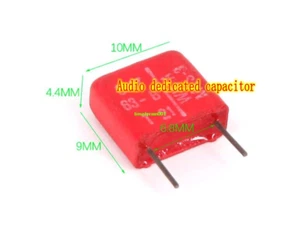 Audio capacitor red Film capacitor 0.47uF 63V high quality Electronic Components - Picture 1 of 4