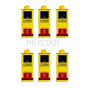 Clipper Premium Lighter Fluid Petrol 100ML X 6 REFILL LIGHTERS UNIVERSAL - Picture 1 of 4