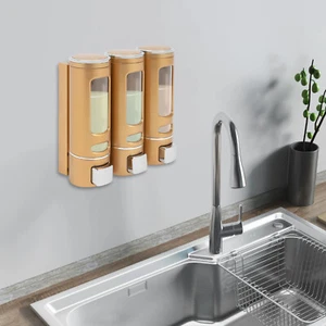400ml 3 Pack Hotel Shower soap Dispenser, Wall-mounted Shampoo Dispenser Hotel - Picture 1 of 15
