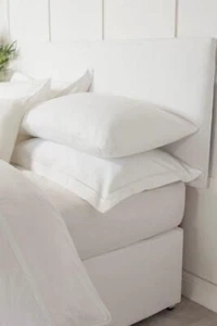 Faux Suede White Headboard Wrap Cover All Sizes 3 Depths - Picture 1 of 3
