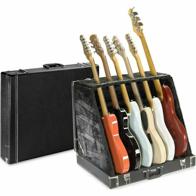 Stagg Guitar Stand Case for 6 Electric or 3 Acoustic Guitars - Black (GDC-6)