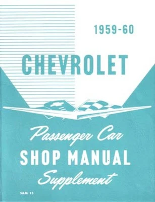 1959 1960 Chevrolet Belaire Impala Shop Service Repair Manual Supplement