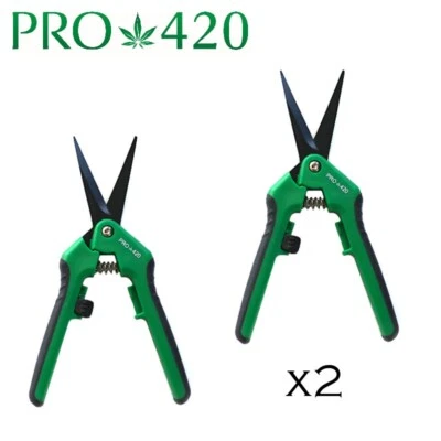 2 Pack- Bud Trimming Scissors by PRO 420  PRUNING TRIMMING HARVEST - Image 1 of 4