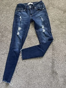 Kan can Girls Jeans Size 1/24 Destroyed Raw Him - Picture 1 of 10