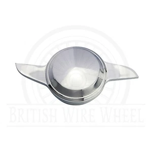 2 Ear Swept Chrome Knock Off Spinner Cap for Lowriders | Single | 2ND QUALITY - Picture 1 of 29