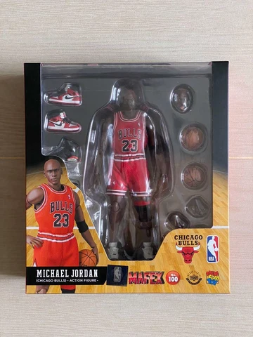🔥 Medicom Toy MAFEX Michael Jordan (Chicago Bulls) No.100 Figure 6.5 inches NEW Cover