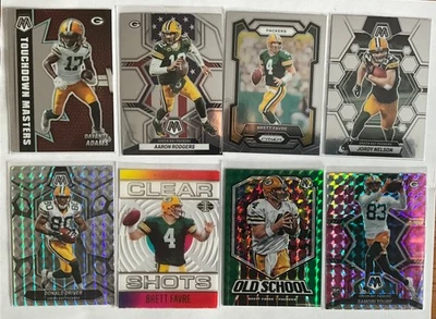 Lote de 8 tarjetas de los Green Bay Packers insertos de novato - Brett Favre, Aaron Rodgers, Adams Foto 1 de 2