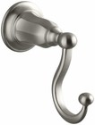 Kelston Robe Hook, Metal Material, 5-5/16" Projection, 4-15/16" Height, Brushe