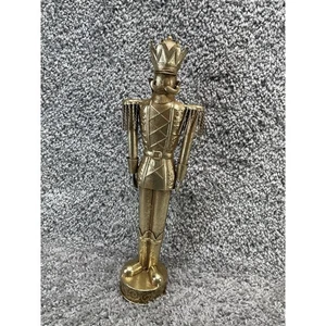 Gold Nussknacker Figur 16 cm groß Weihnachten Ferienhaus Dekoration - Bild 1 von 10