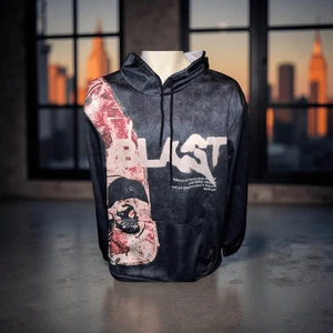 Sudadera con Capucha Y2K Gótica Informal Estampado Alfabeto Explosión Patrón Calavera Talla Grande - Imagen 1 de 6