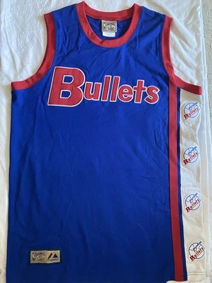 WASHINGTON BULLETS HARDWOOD CLASSICS MAJESTIC JERSEY SIZE XL - Image 1 of 3