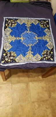 Emilio PucciScarf Pocket chief Small /Medium Sz Blue Multicolor Geometric design - Image 1 of 4