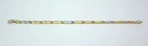 SPLENDIDO BRACCIALE TENNIS DONNA ORO 10K MULTICOLORE "X" (7-1/4") 3,4G - Foto 1 di 11