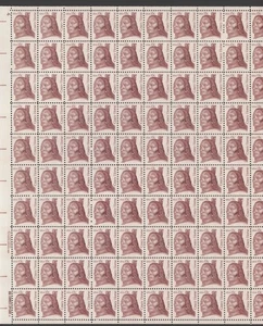 1982 13c Great Americans Series: Crazy Horse, Sheet of 100 MNH Plate#4 - Picture 1 of 1