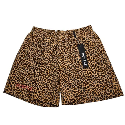 Purple Brand Men’s Large Leopard Print Mesh Lined Swim Shorts Trunks NWT - Image 1 of 4