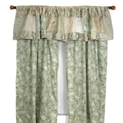 Juego(s) de paneles de cortinas CROSCILL Vivian floral verde 2 piezas 82 x 84 Foto 1 de 4