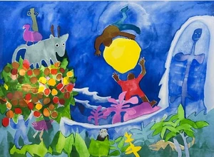 Large Contemporary Sylvia Edwards Limited Edition Print Reach for the Moon - Picture 1 of 7