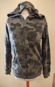 CAT & JACK Age 14 Soft GREENS CAMO Soft Fleece HOODY Zip Up Hoodie - Picture 1 of 6