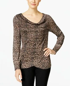 INC INTERNATIONAL CONCEPTS Size L Animal-Print Sweater LEOPARD - Picture 1 of 2