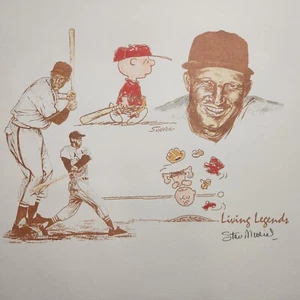 Stan Musial Signed Numbered Living Legends Lithograph w/ Peanuts Art Baseball - Picture 1 of 12
