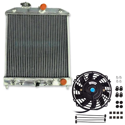 Radiador y ventilador de aluminio de 3 filas para Honda Civic EK 1992-2000 EG B16 B18 1993 AT Foto 1 de 4
